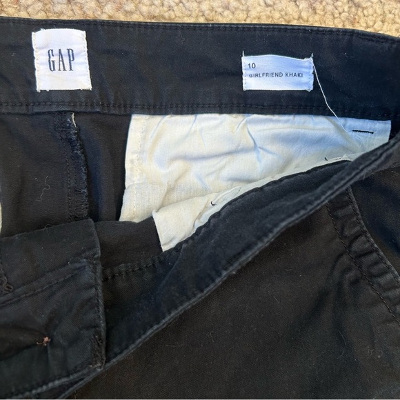 GAP Women's Girlfriend Khaki Black Pants Size 10 - Picture 8 of 8